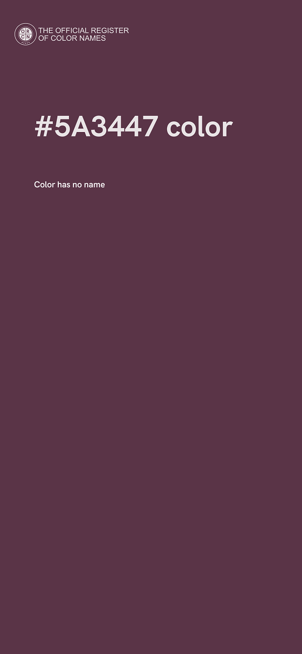 #5A3447 color image