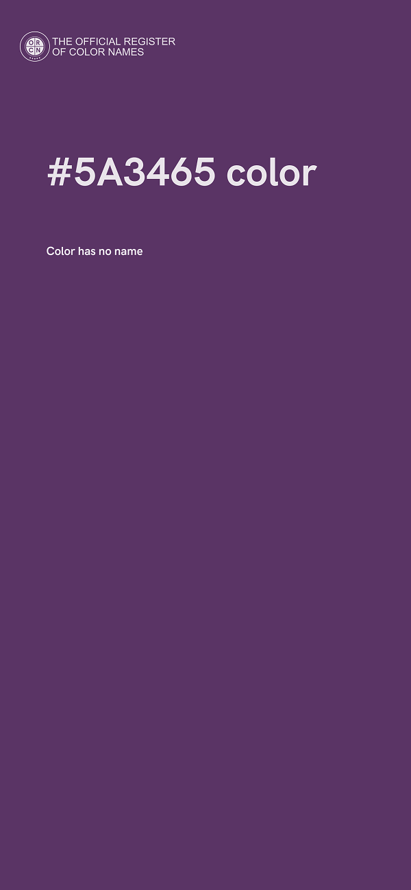 #5A3465 color image