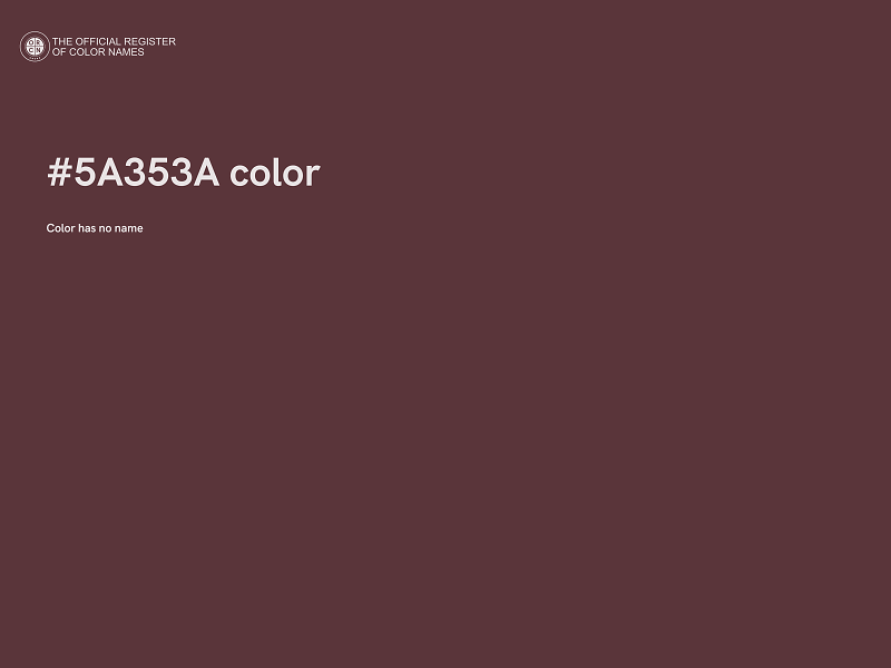 #5A353A color image