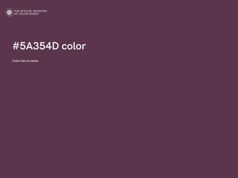 #5A354D color image