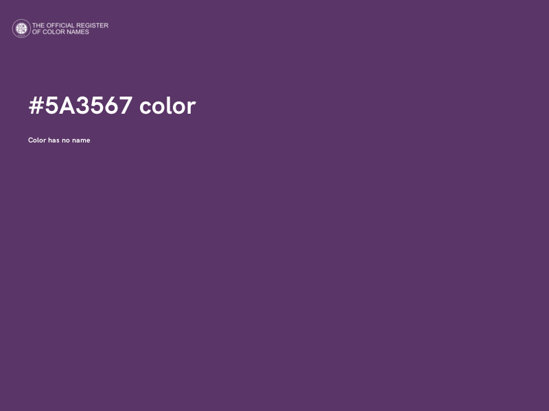 #5A3567 color image