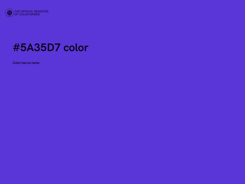 #5A35D7 color image