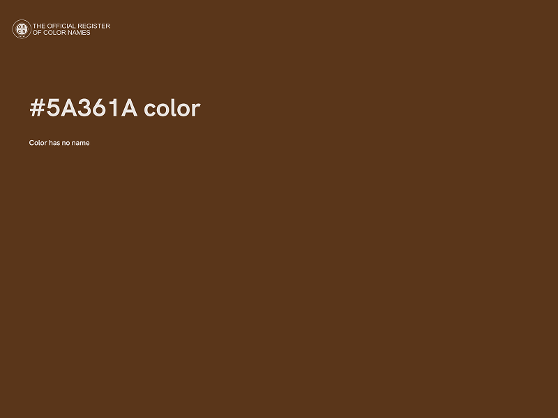 #5A361A color image