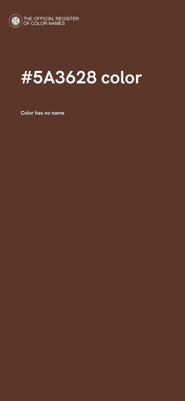 #5A3628 color image