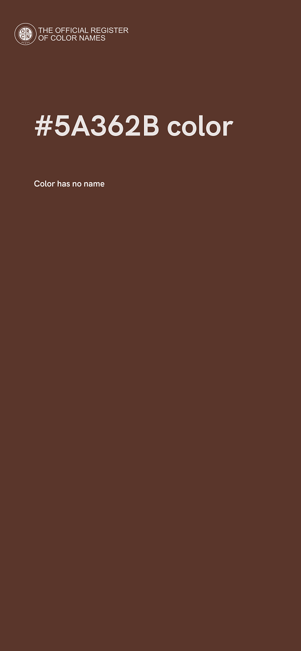 #5A362B color image