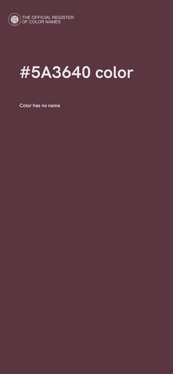 #5A3640 color image