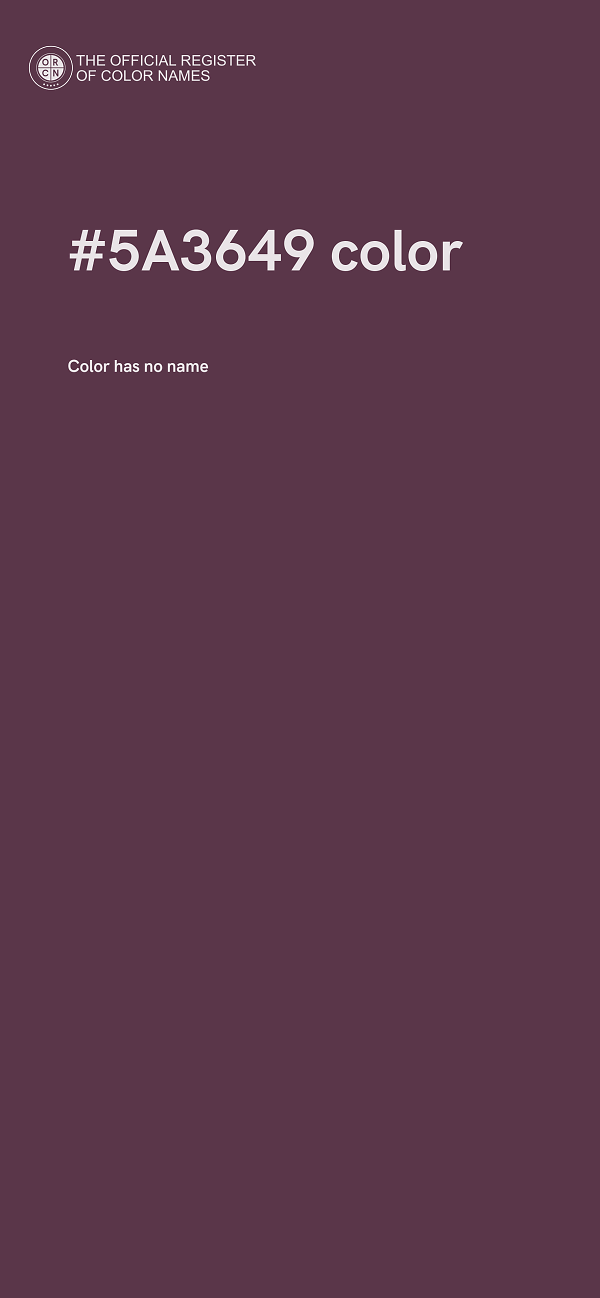 #5A3649 color image