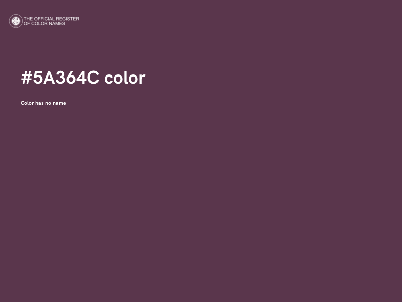 #5A364C color image