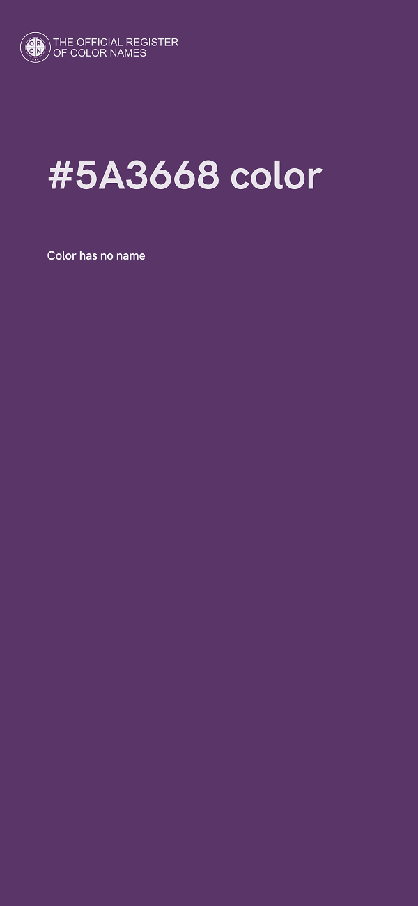 #5A3668 color image