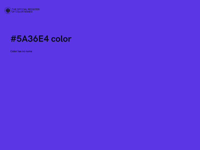 #5A36E4 color image