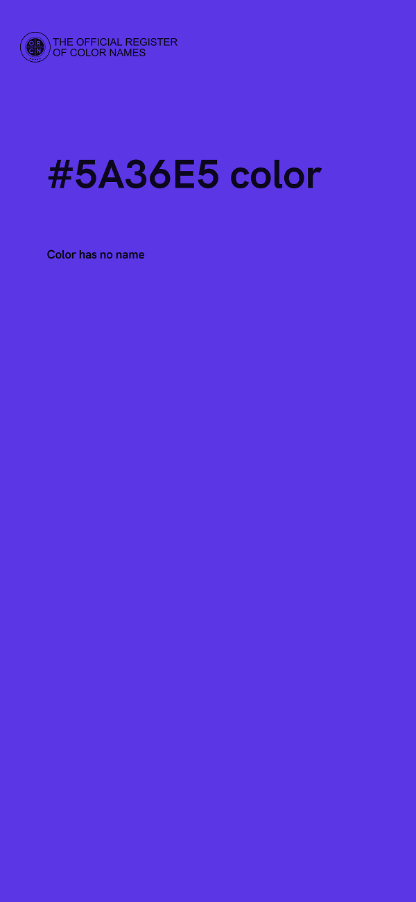 #5A36E5 color image