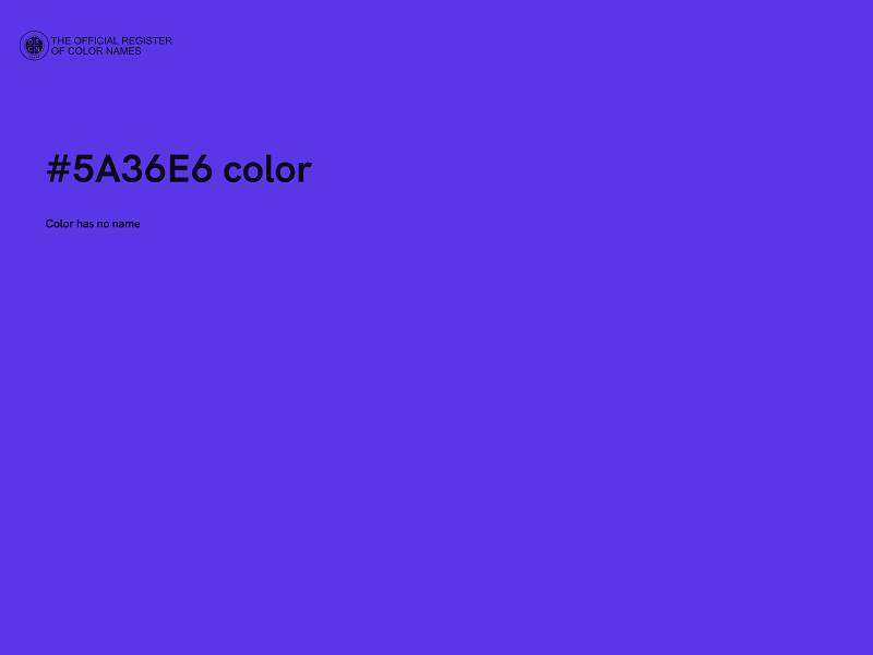 #5A36E6 color image