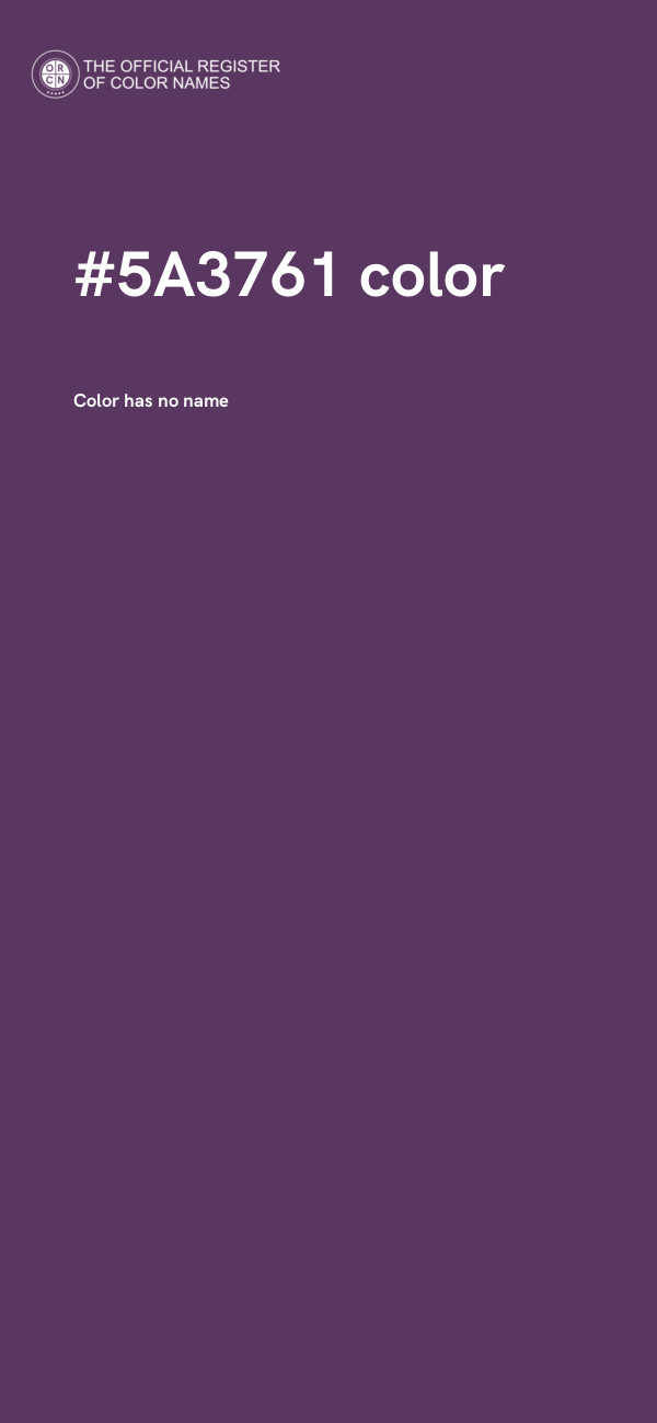 #5A3761 color image