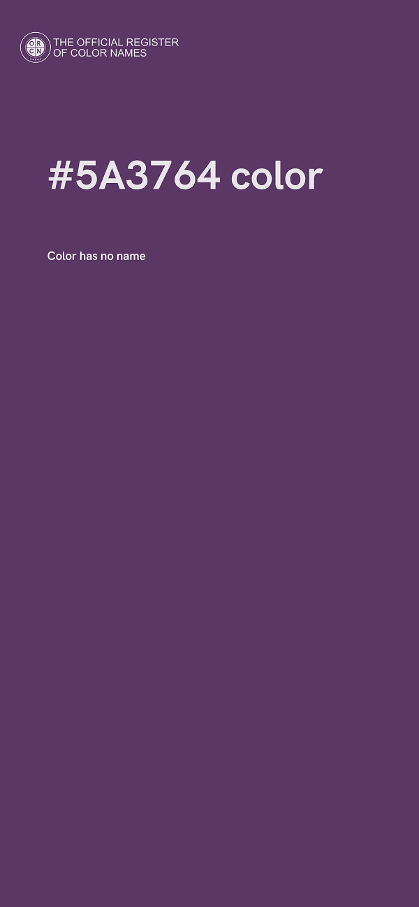 #5A3764 color image