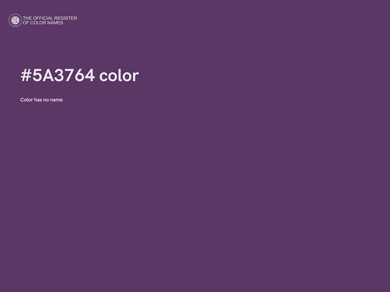 #5A3764 color image