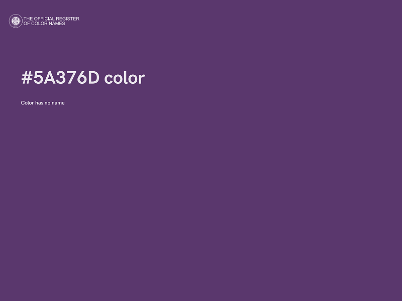 #5A376D color image