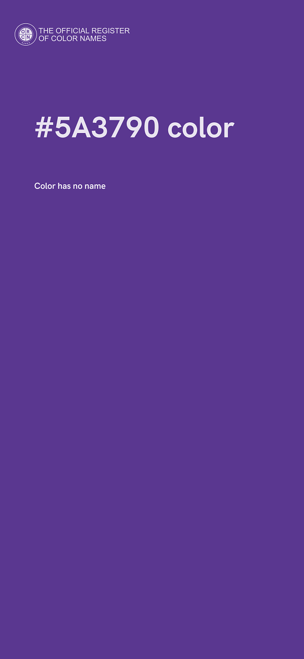 #5A3790 color image