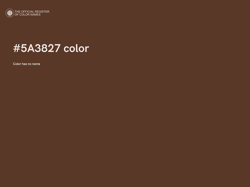 #5A3827 color image