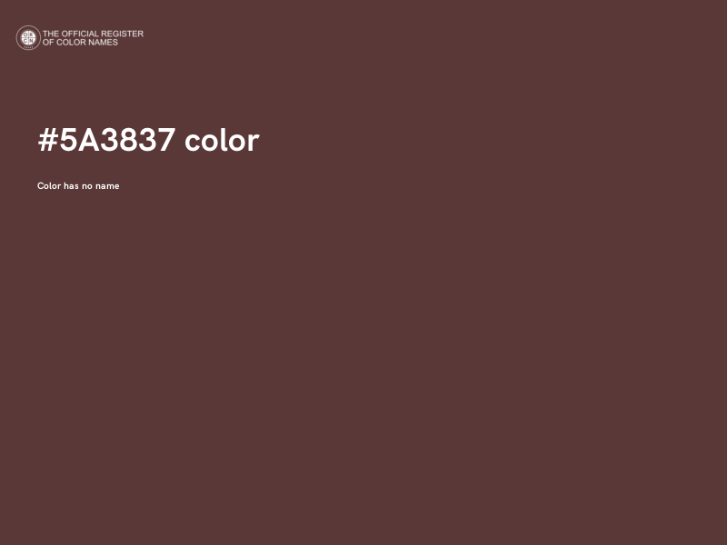 #5A3837 color image