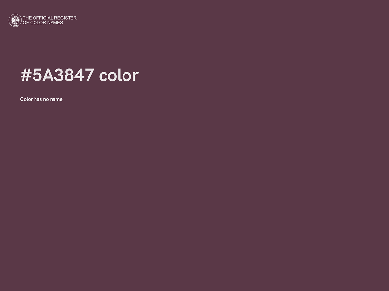 #5A3847 color image