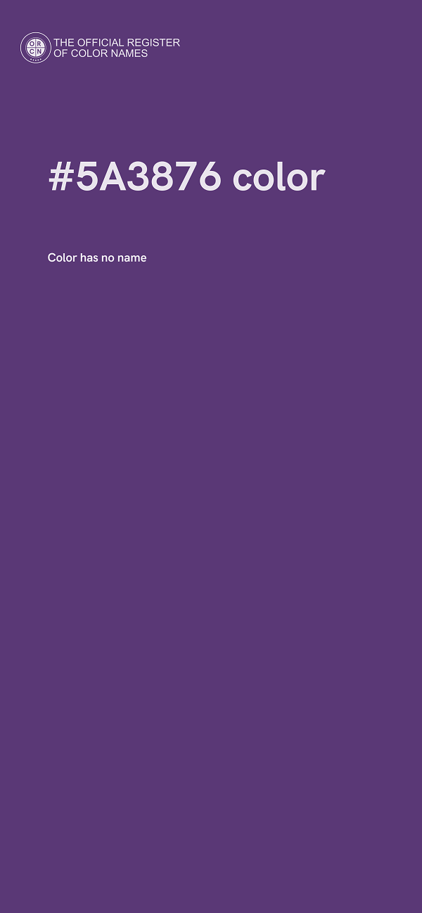 #5A3876 color image