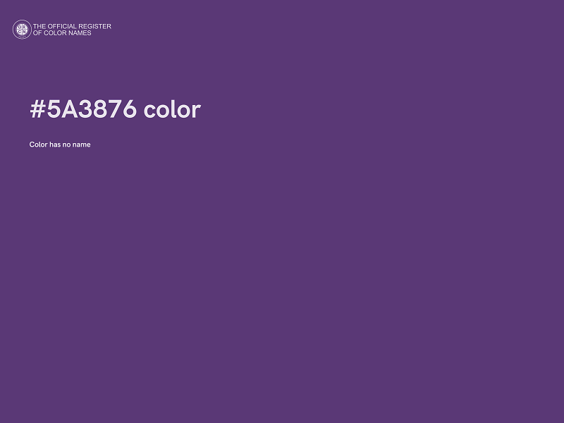 #5A3876 color image