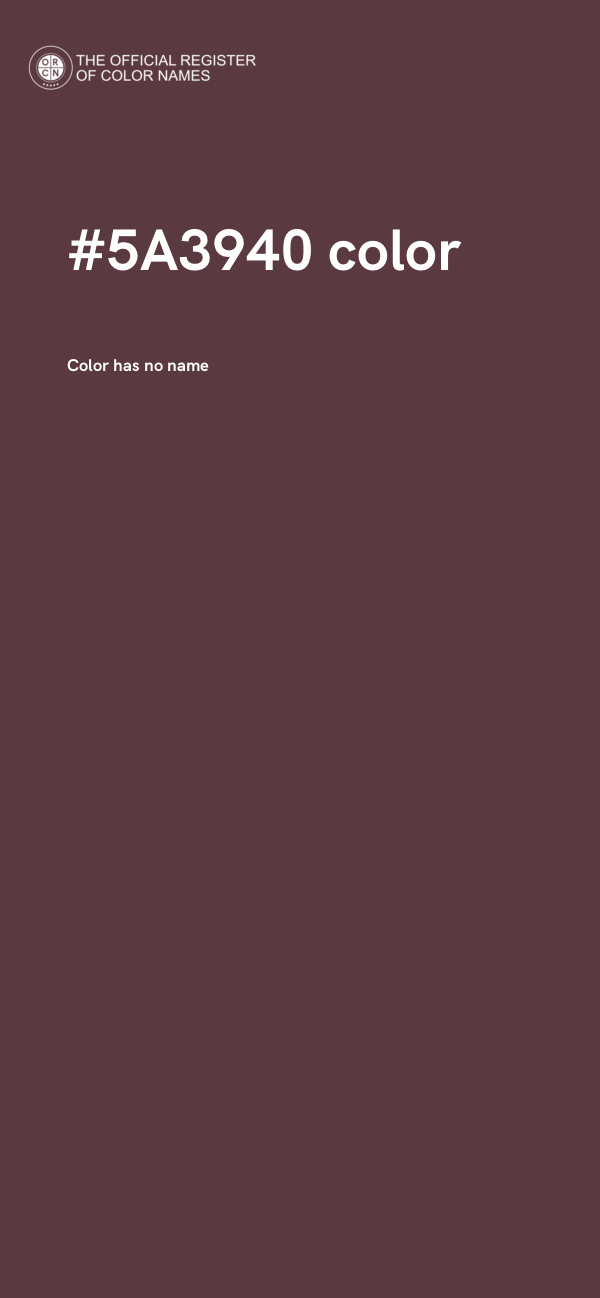 #5A3940 color image