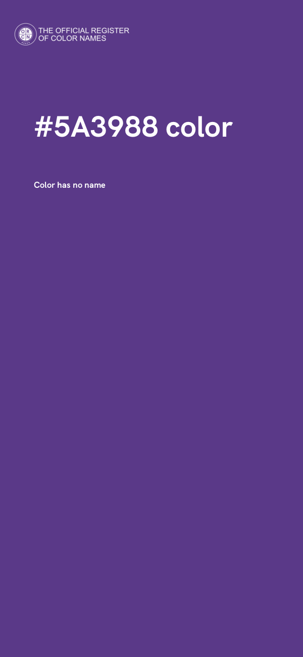#5A3988 color image