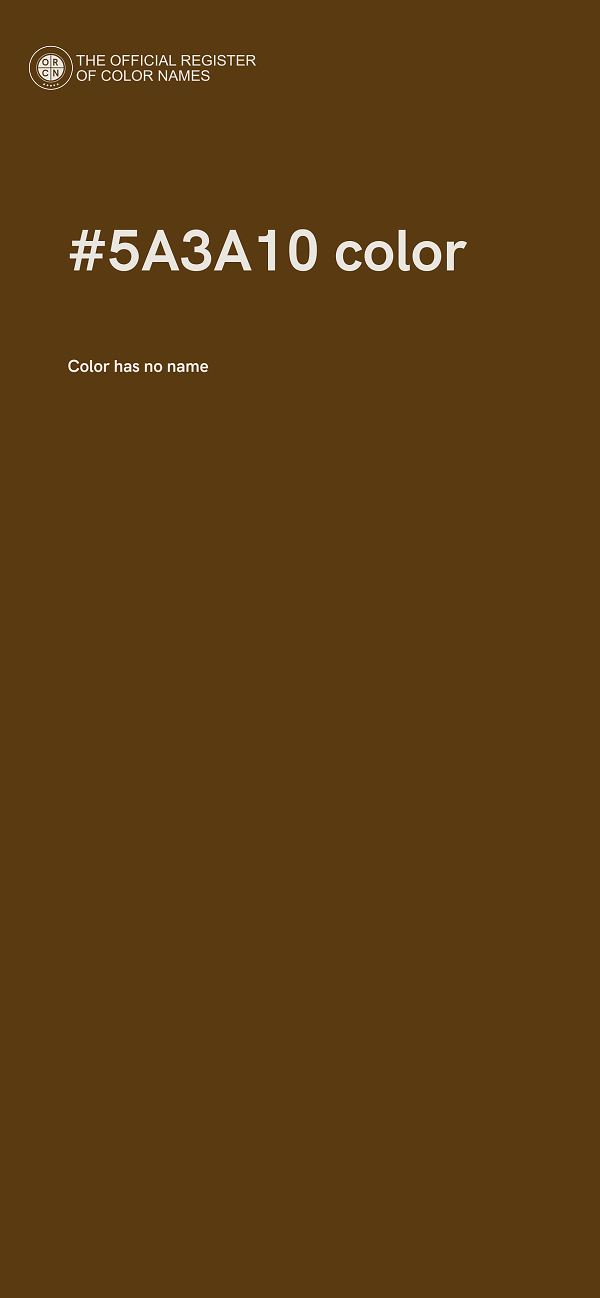 #5A3A10 color image
