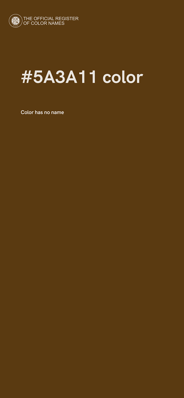 #5A3A11 color image