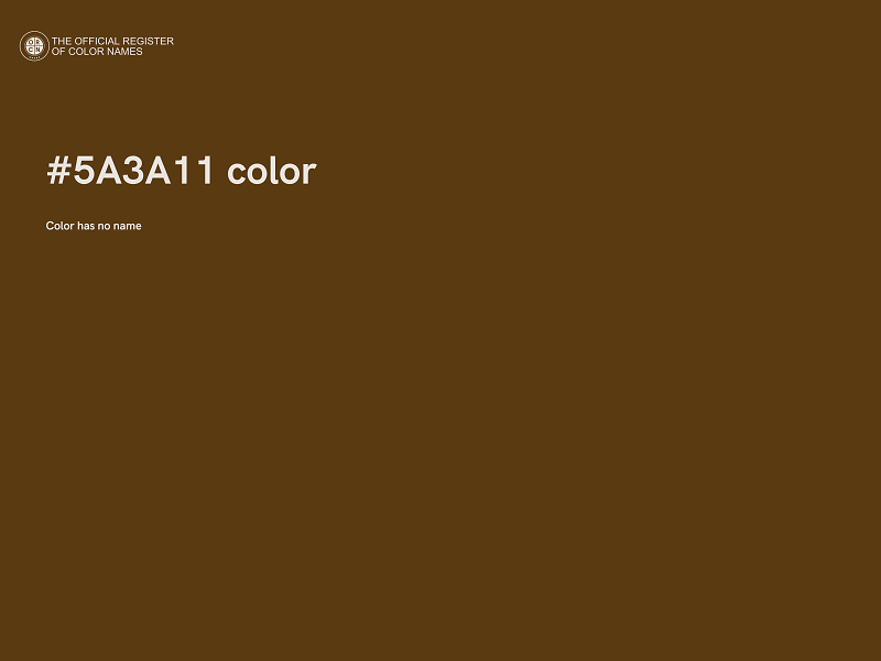 #5A3A11 color image