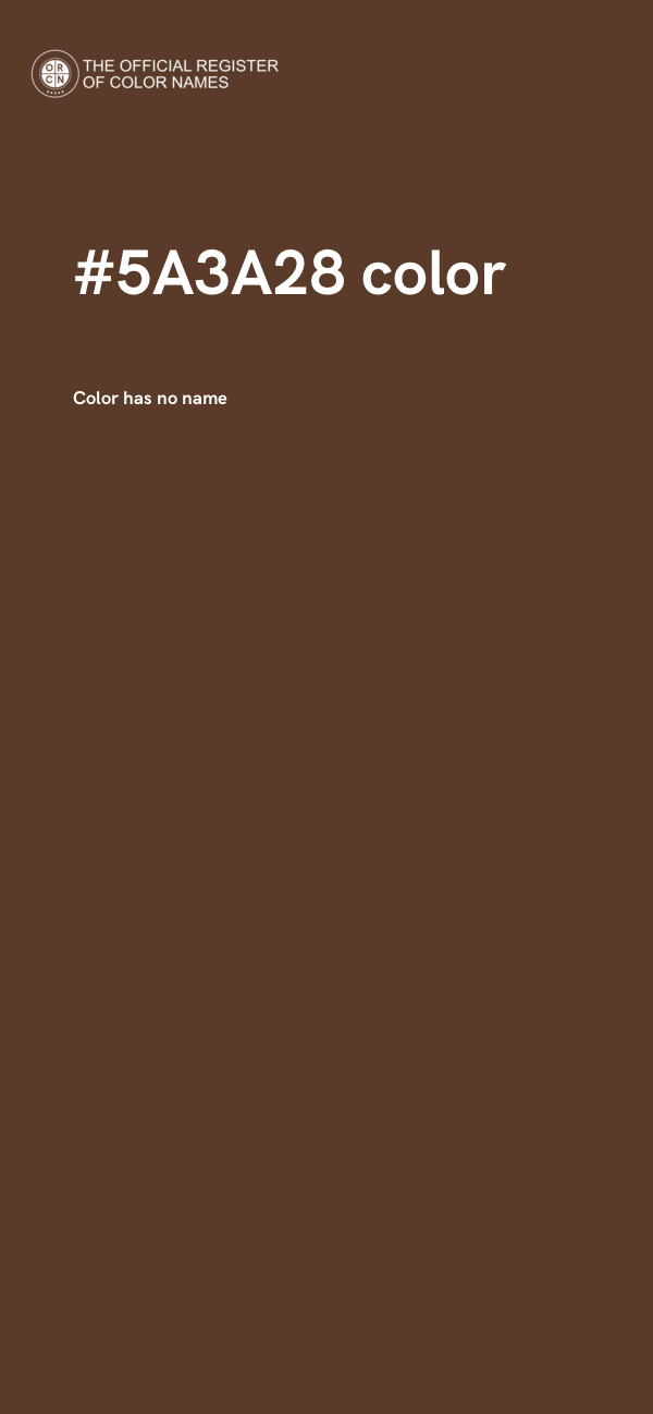 #5A3A28 color image