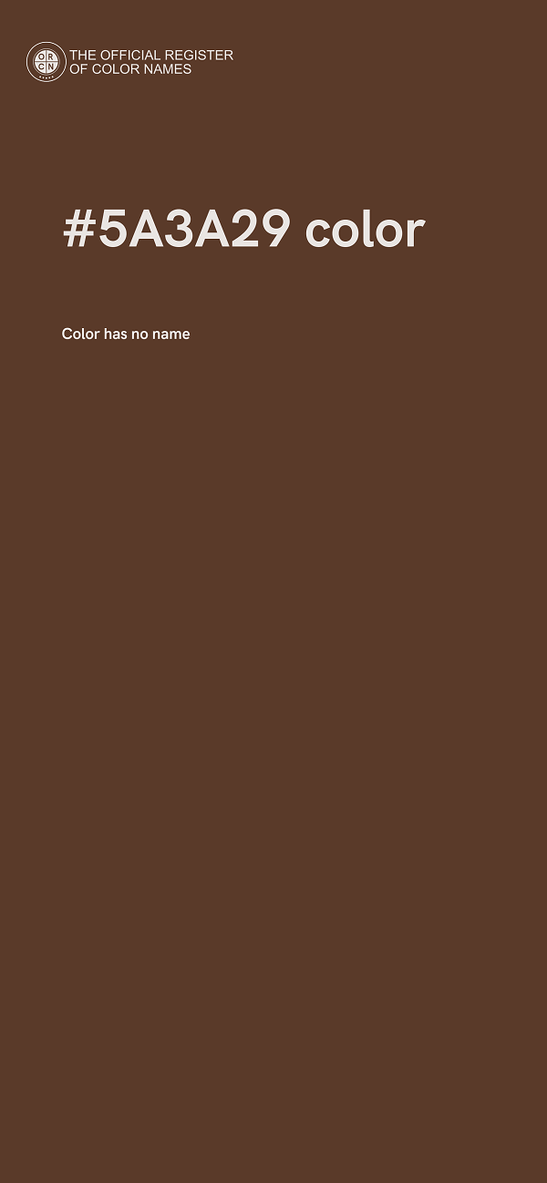 #5A3A29 color image