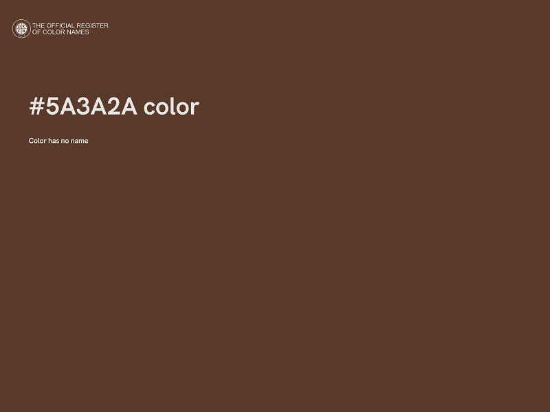 #5A3A2A color image