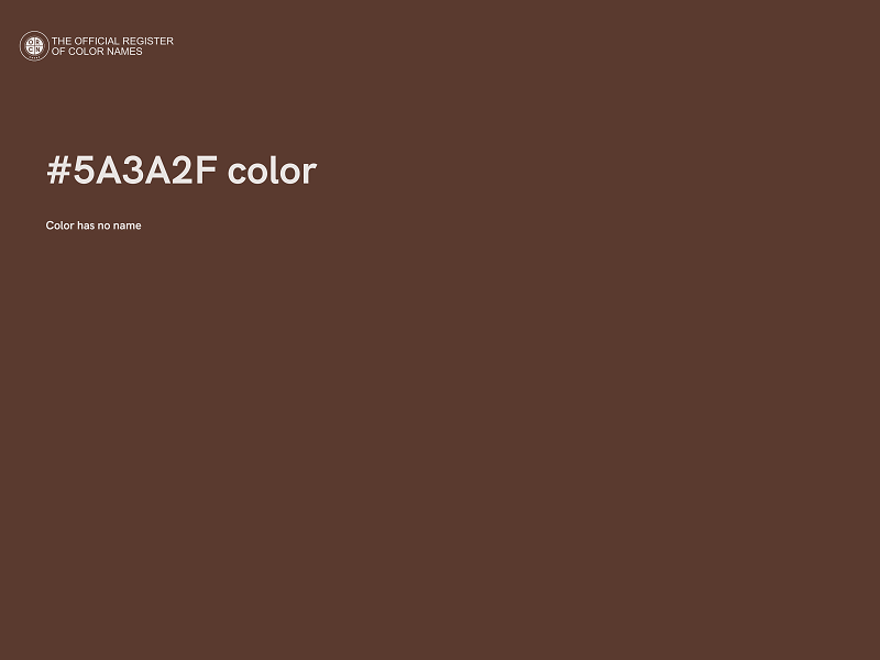 #5A3A2F color image