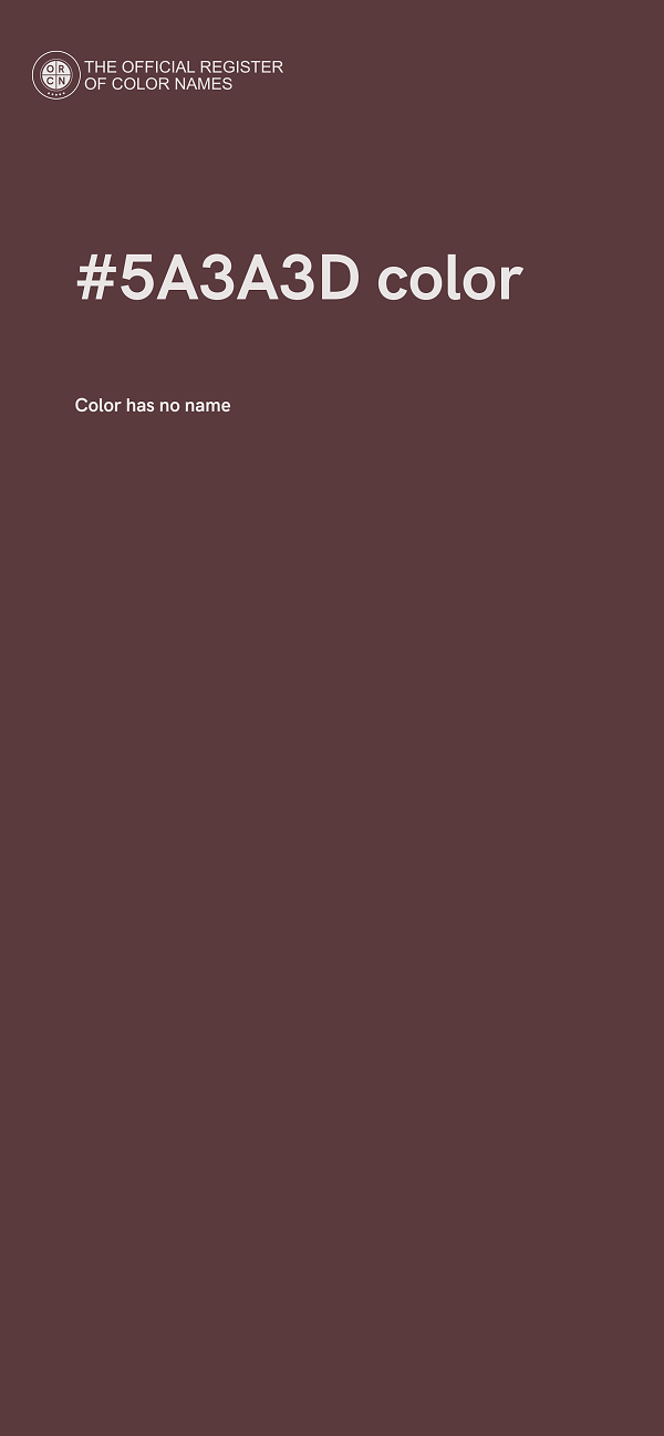 #5A3A3D color image