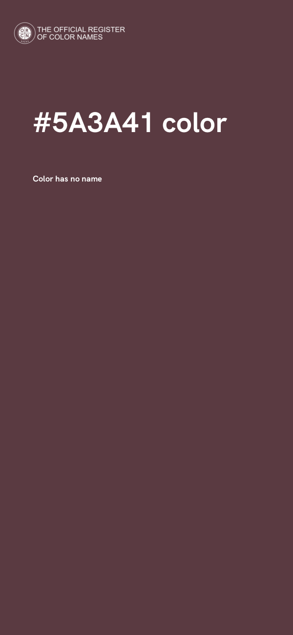 #5A3A41 color image