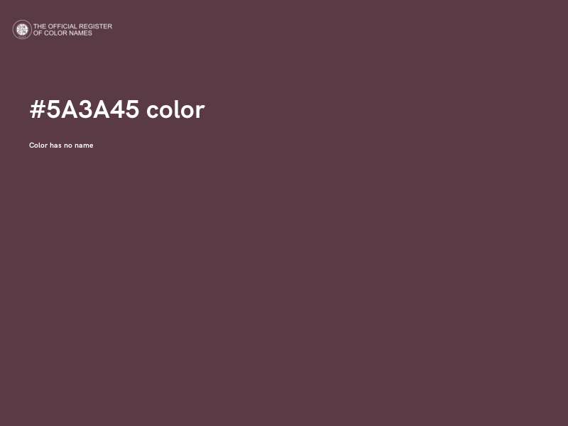 #5A3A45 color image