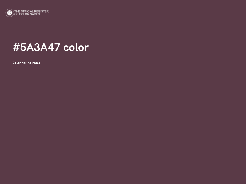 #5A3A47 color image
