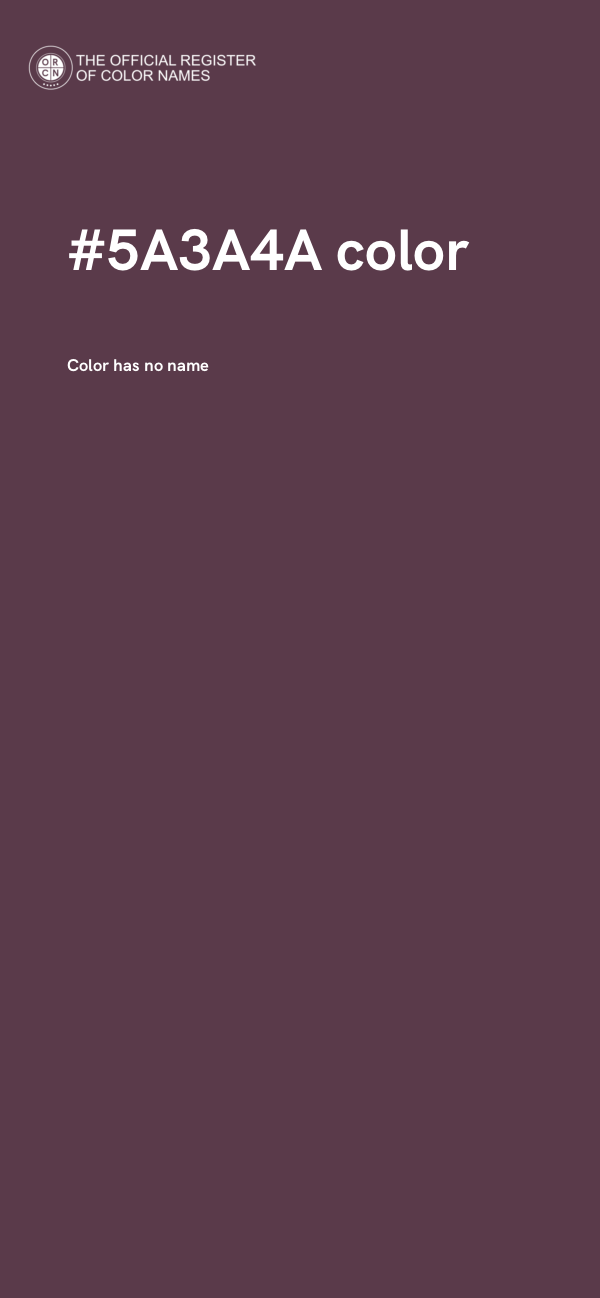 #5A3A4A color image