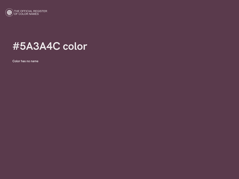 #5A3A4C color image