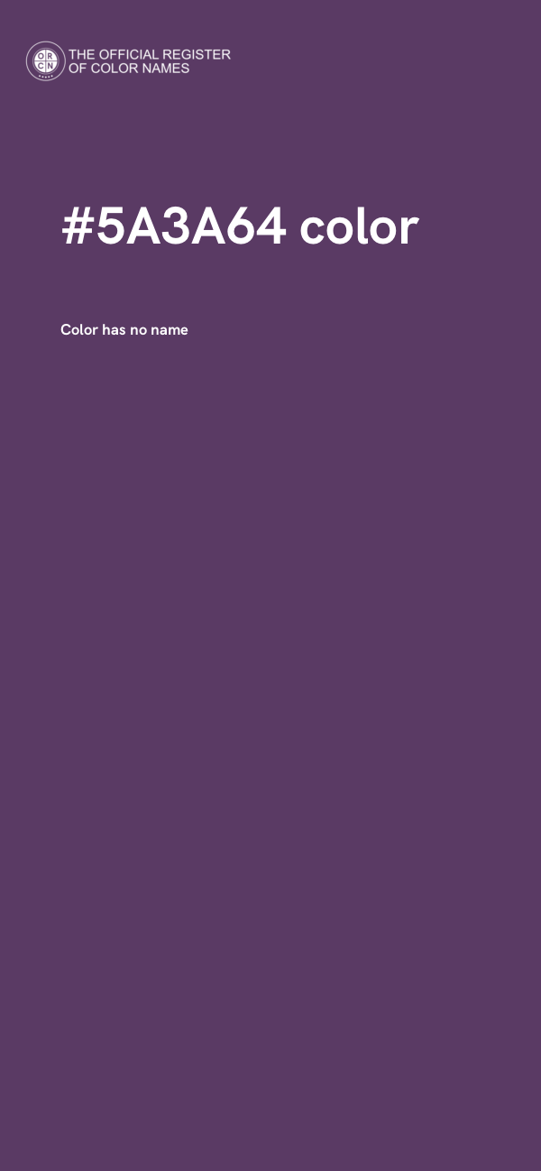 #5A3A64 color image