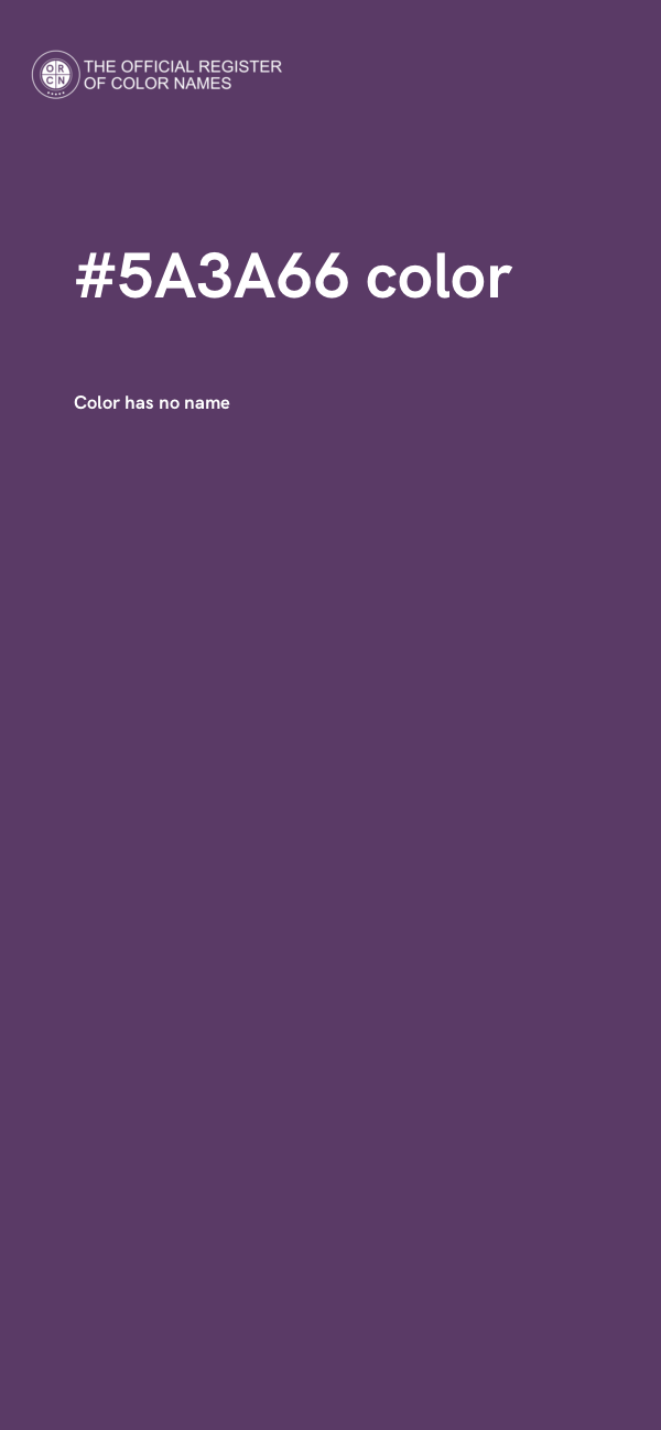 #5A3A66 color image
