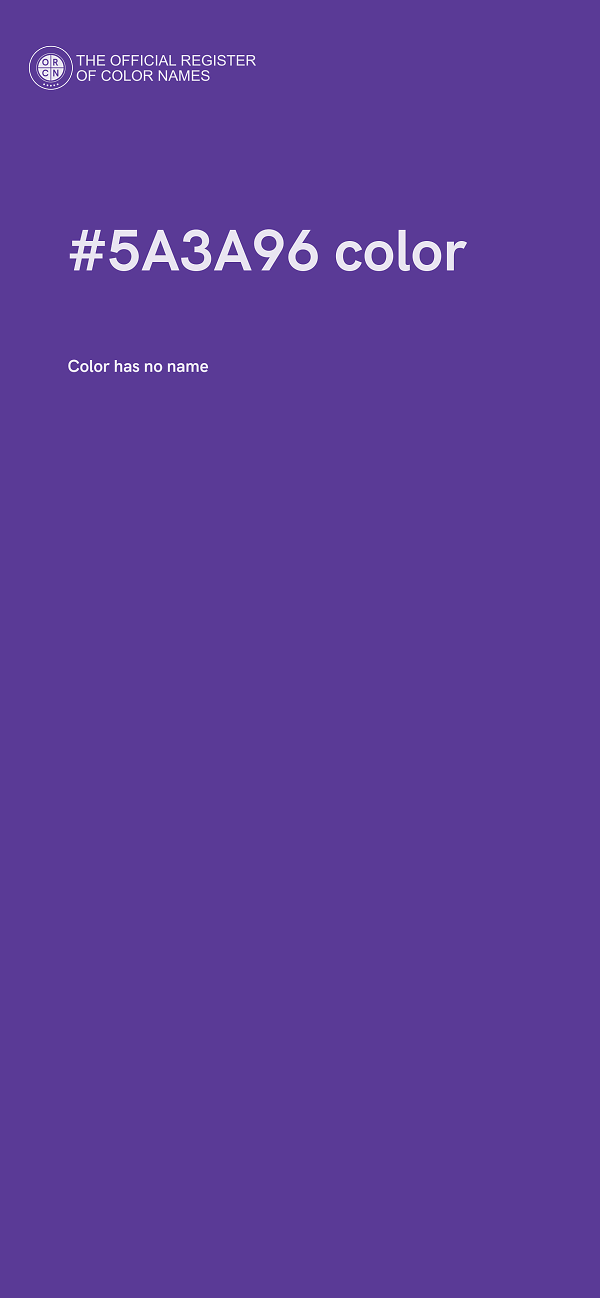 #5A3A96 color image