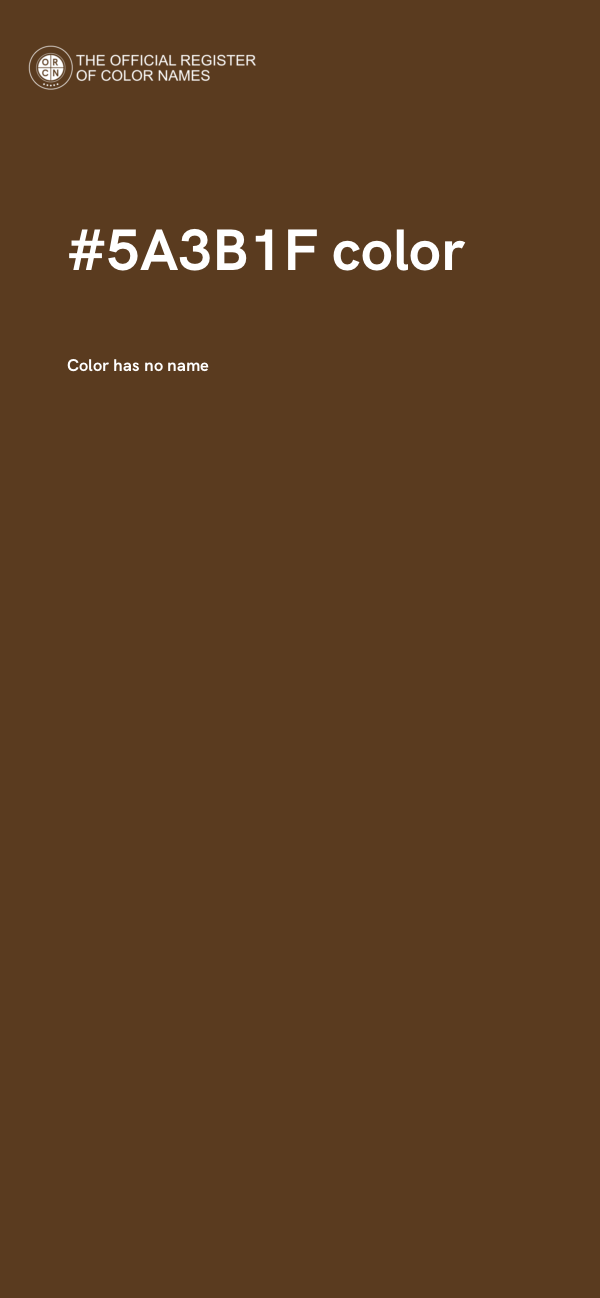 #5A3B1F color image