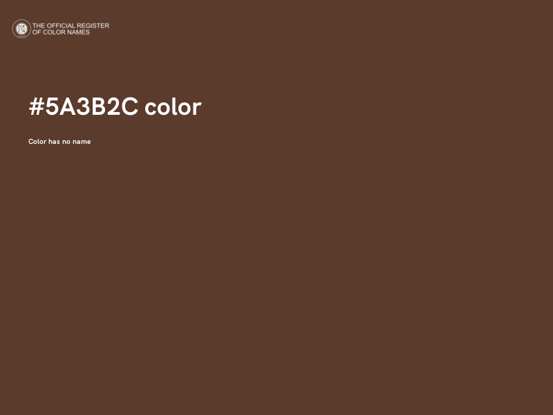 #5A3B2C color image