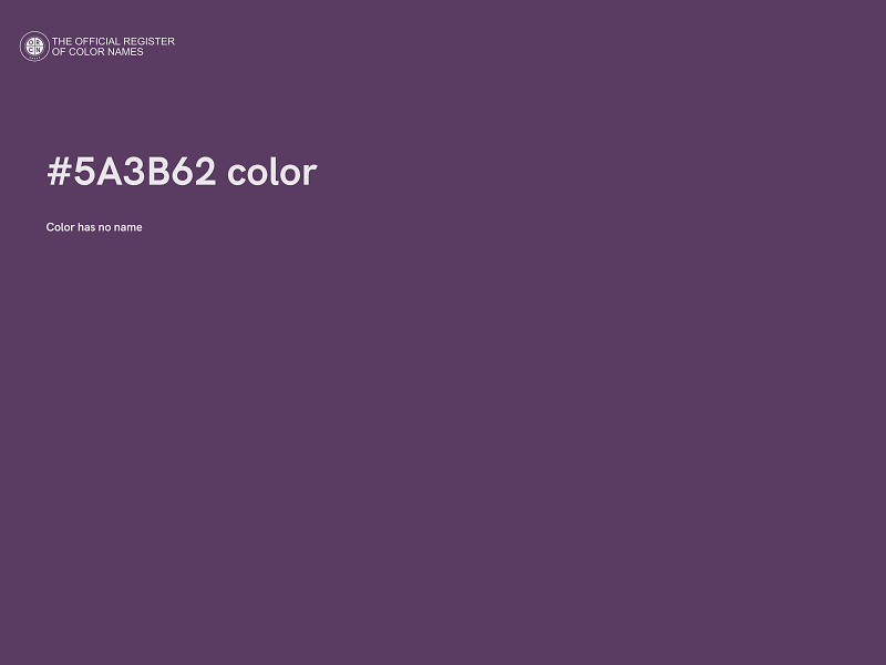 #5A3B62 color image