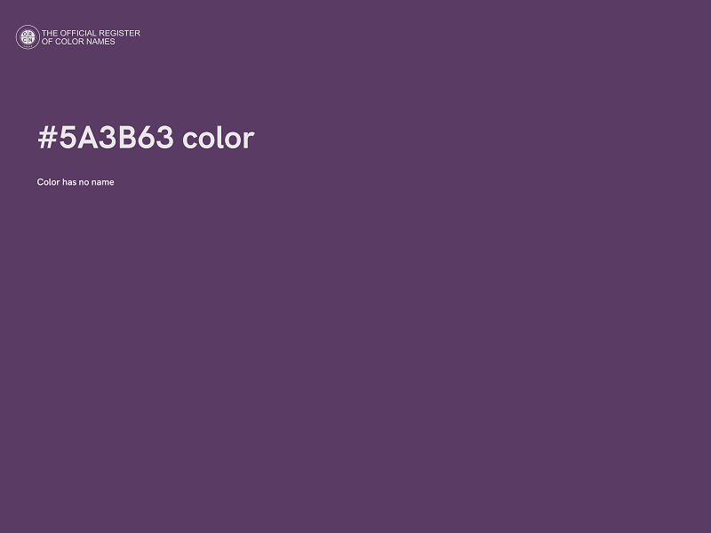 #5A3B63 color image