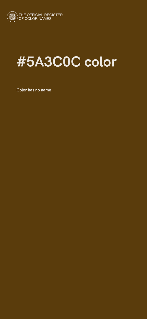 #5A3C0C color image