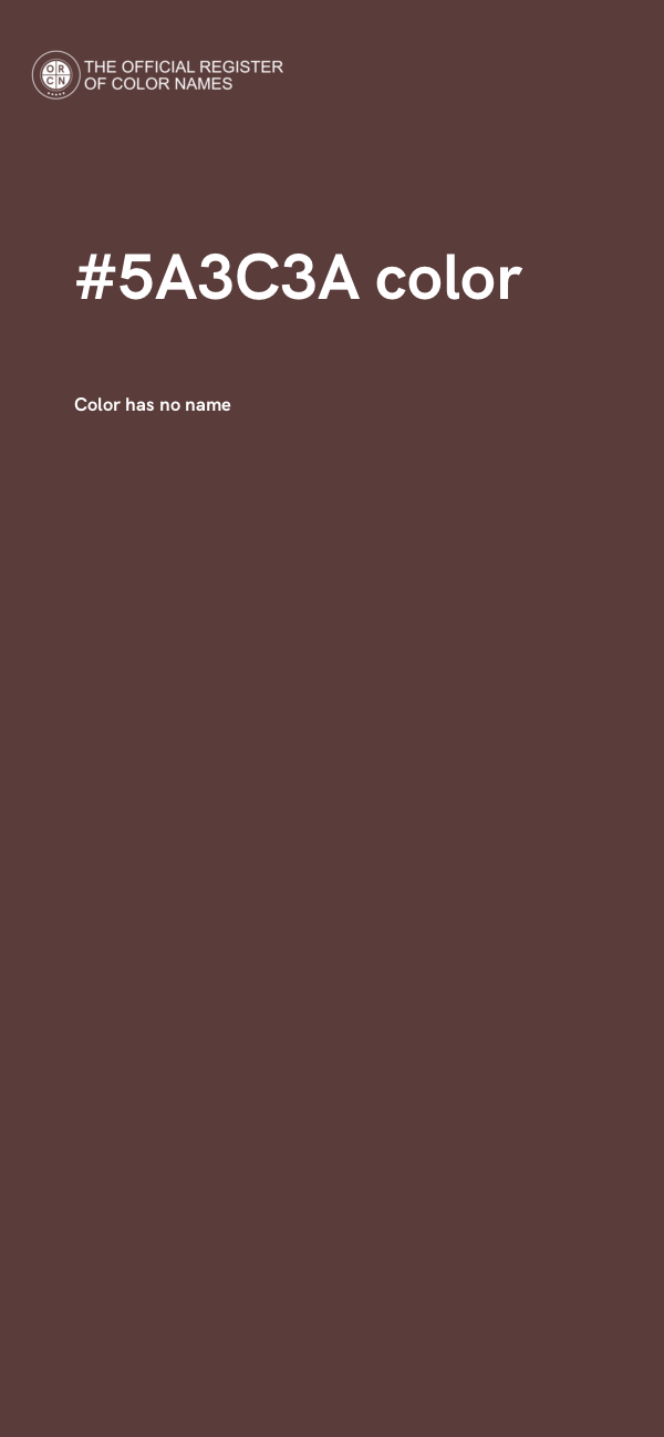 #5A3C3A color image